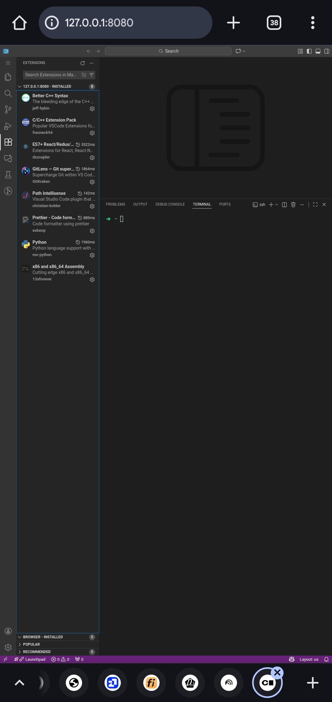 VS Code di Termux 3